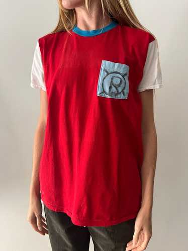 60s/70s Colorblock Pocket Tee - image 1