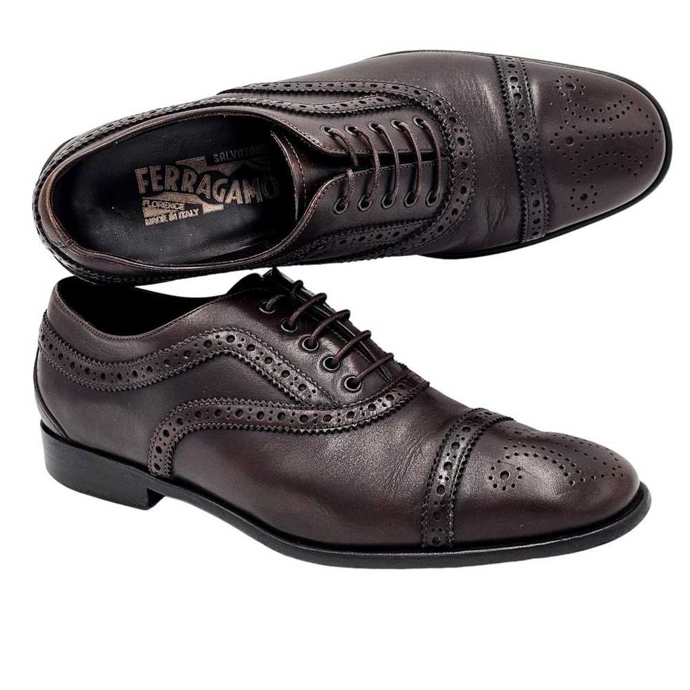 Salvatore Ferragamo Leather lace ups - image 8