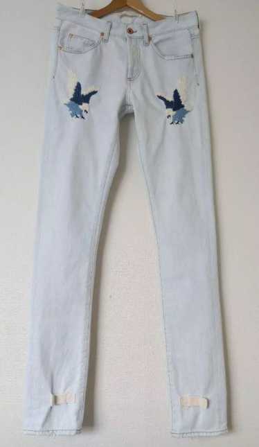 Off-White Off white eagle embroidered jeans