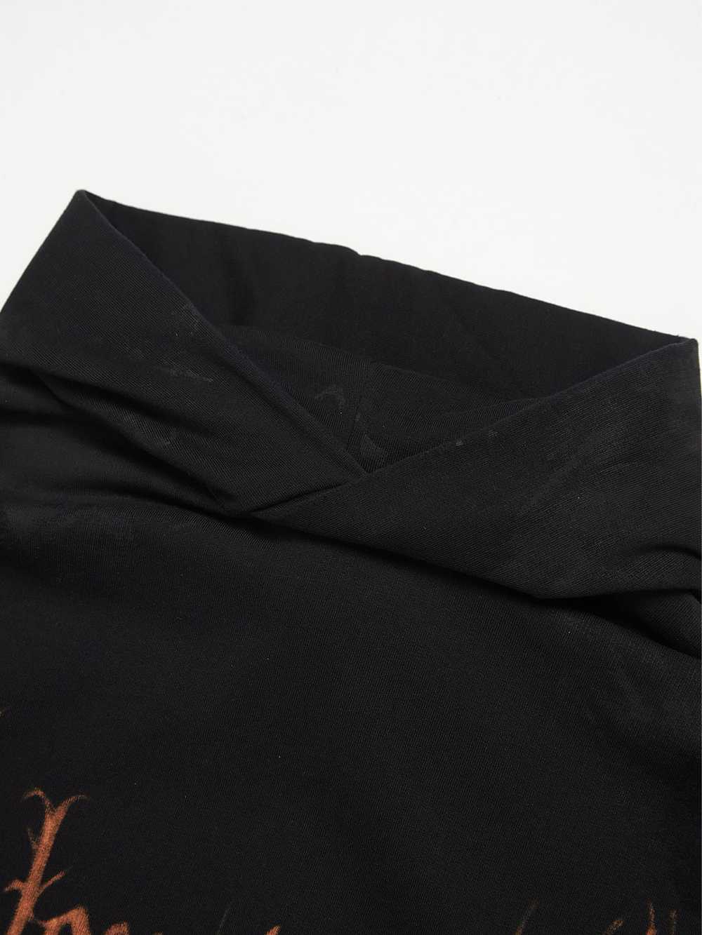 Balenciaga Black Rusty Metal Logo Printed Cotton … - image 3