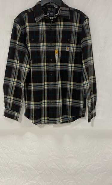 NWT Carhartt Mens Black White Plaid Cotton Loose … - image 1