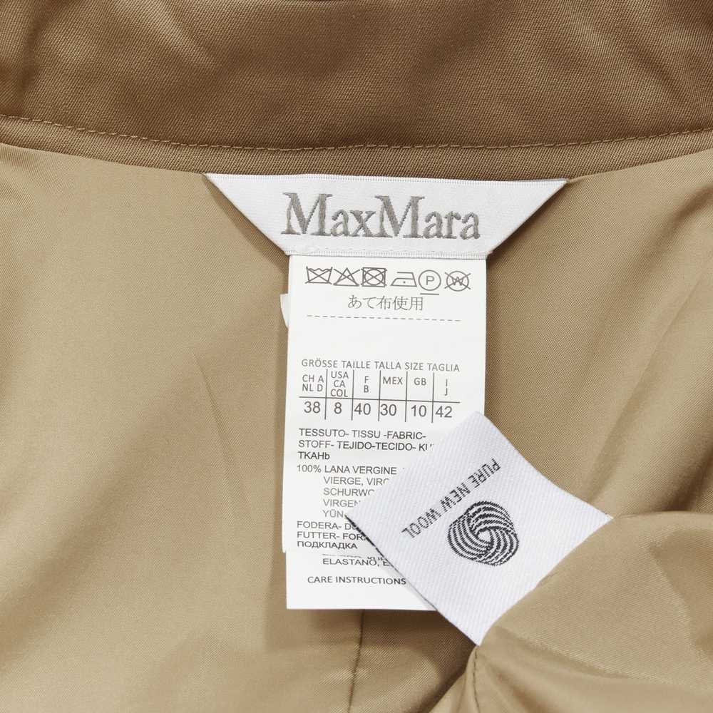 Max Mara MAX MARA 100% virgin wool tan wrap tie t… - image 7