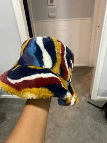 Streetwear Colorful Camouflage Faux Fur Bucket Hat