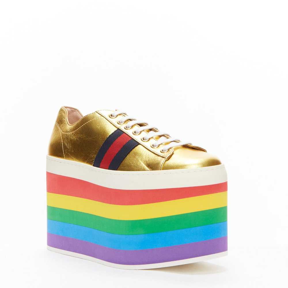 Gucci GUCCI Alessandro Michele Peggy rainbow gold… - image 2