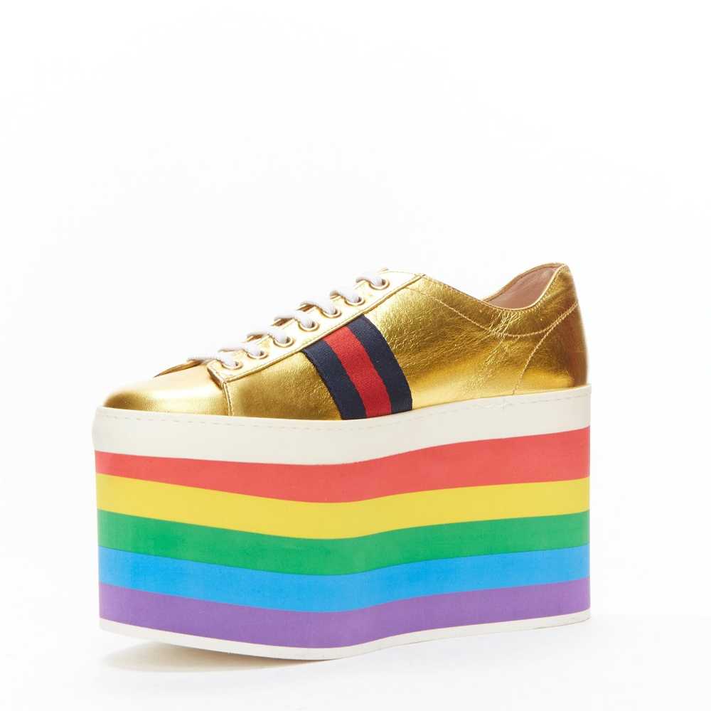 Gucci GUCCI Alessandro Michele Peggy rainbow gold… - image 4