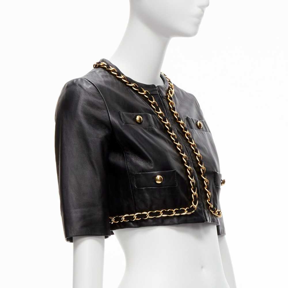 Moschino rare MOSCHINO Cheap Chic gold chain blac… - image 4