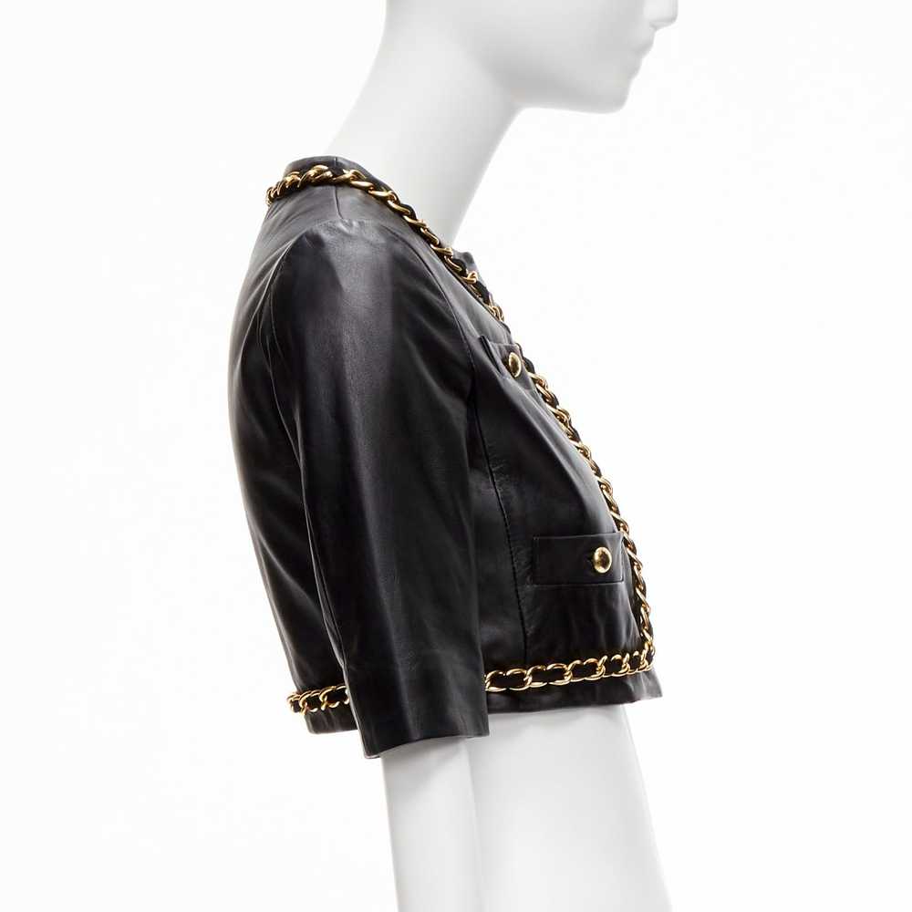 Moschino rare MOSCHINO Cheap Chic gold chain blac… - image 5