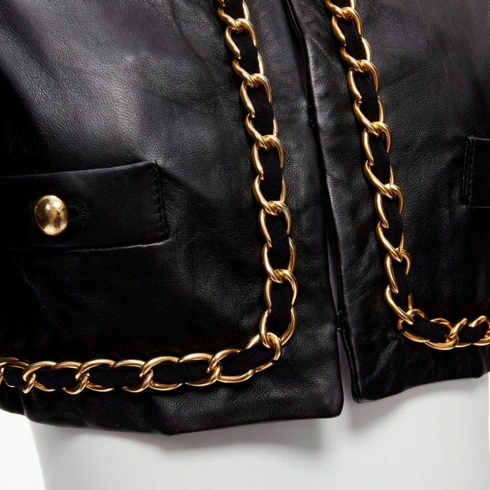 Moschino rare MOSCHINO Cheap Chic gold chain blac… - image 8