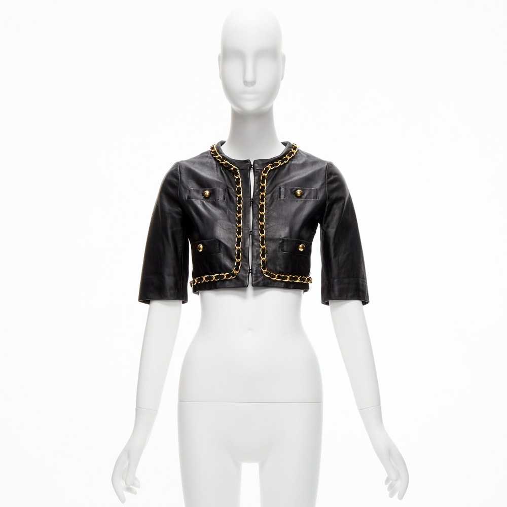 Moschino rare MOSCHINO Cheap Chic gold chain blac… - image 9