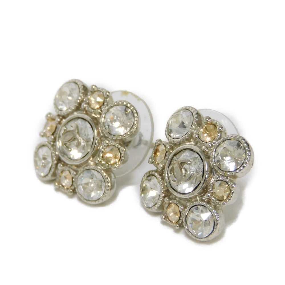 CHANEL Pierce A37285 Rhinestone x metal Clear x c… - image 2