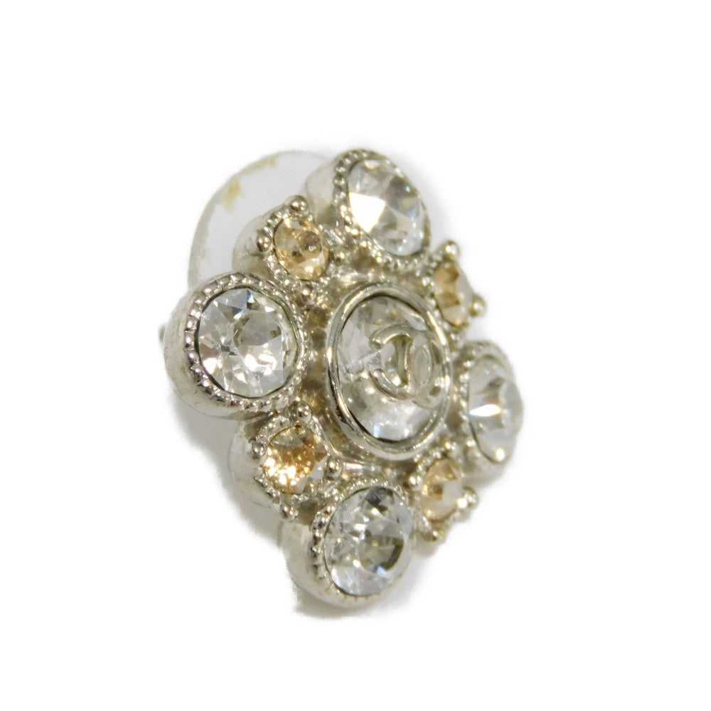 CHANEL Pierce A37285 Rhinestone x metal Clear x c… - image 4