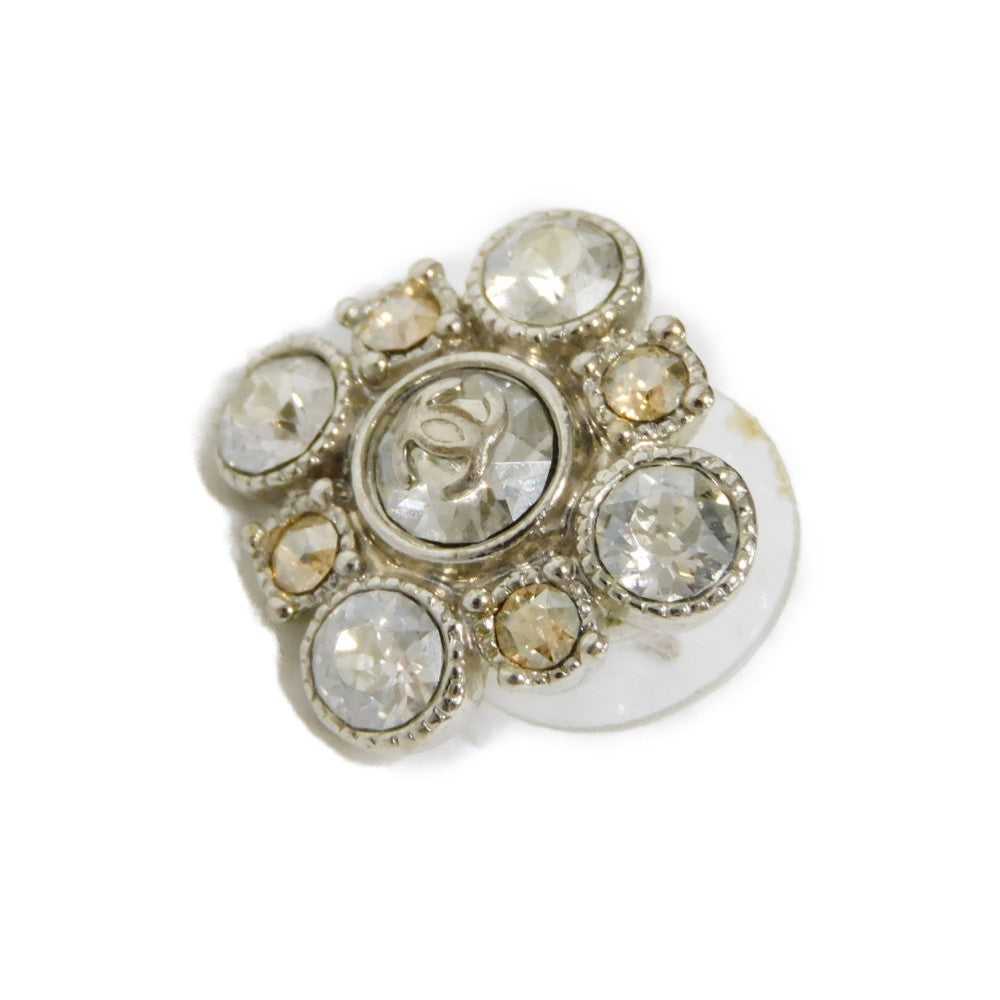 CHANEL Pierce A37285 Rhinestone x metal Clear x c… - image 5