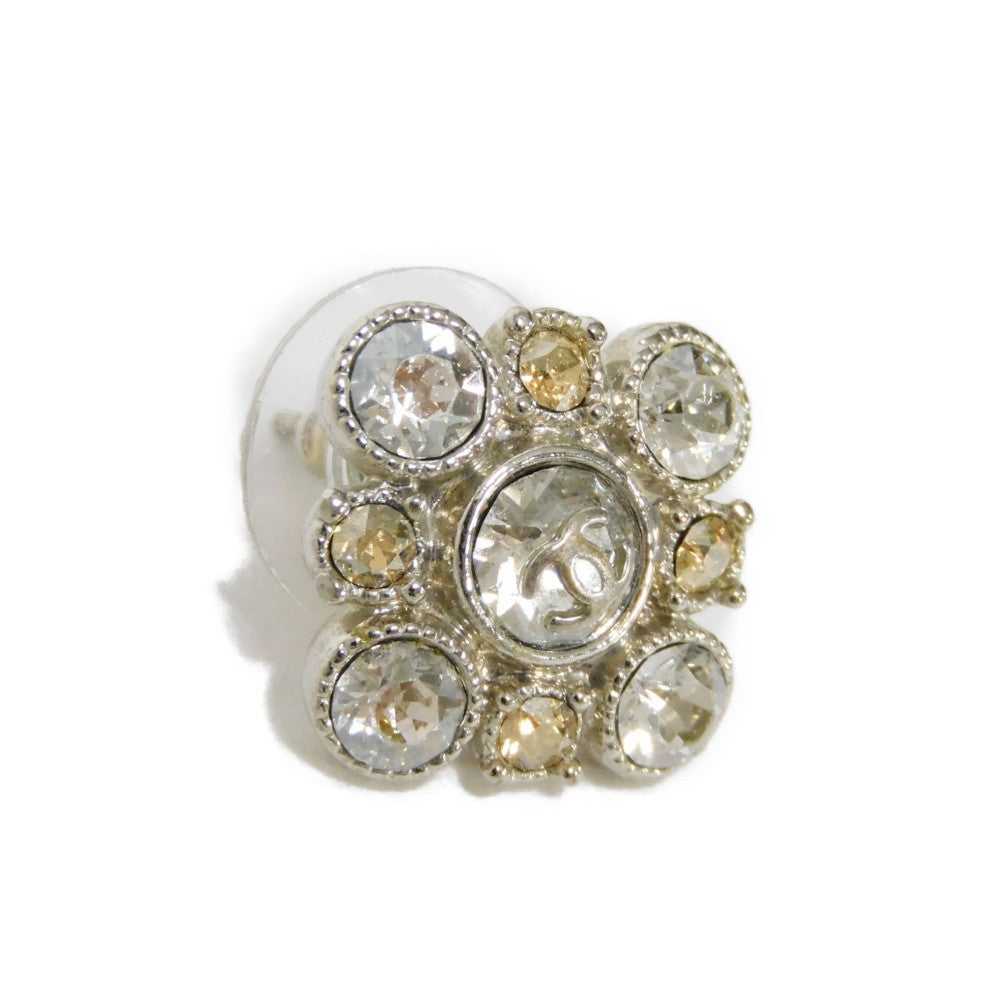 CHANEL Pierce A37285 Rhinestone x metal Clear x c… - image 6