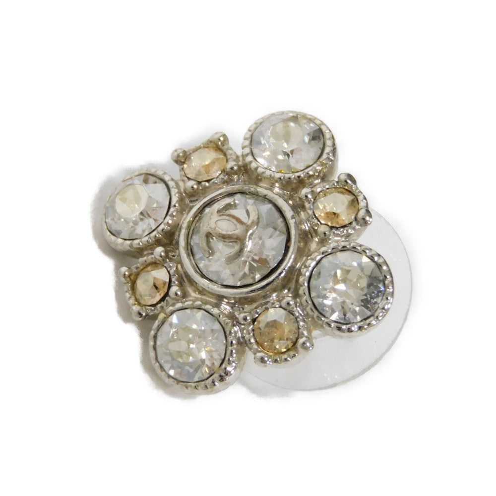 CHANEL Pierce A37285 Rhinestone x metal Clear x c… - image 7