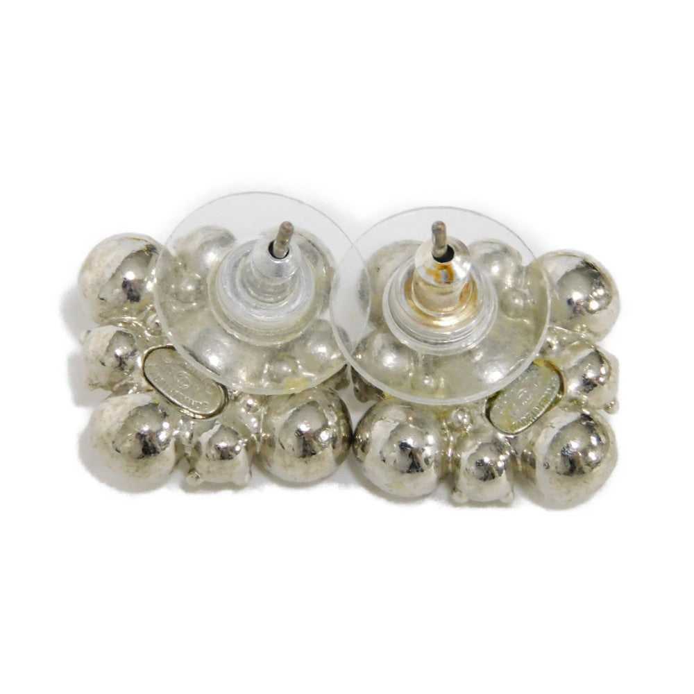 CHANEL Pierce A37285 Rhinestone x metal Clear x c… - image 8