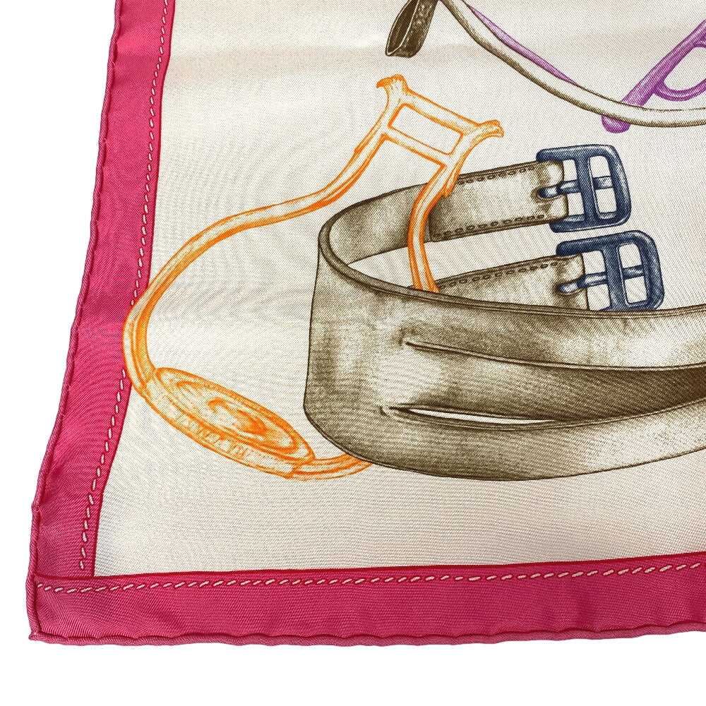 HERMES scarf silk pink PROJETS CARRES Planning ab… - image 7