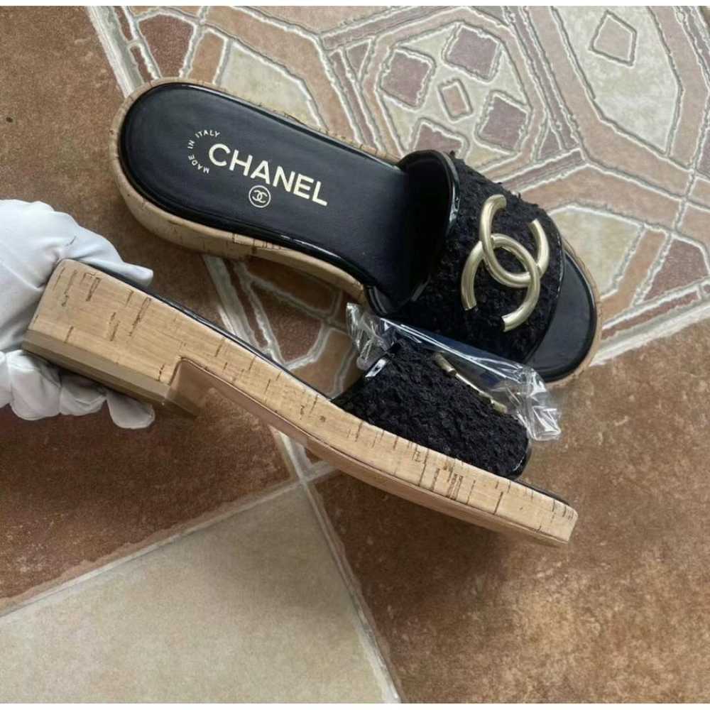 Chanel Tweed mules - image 6