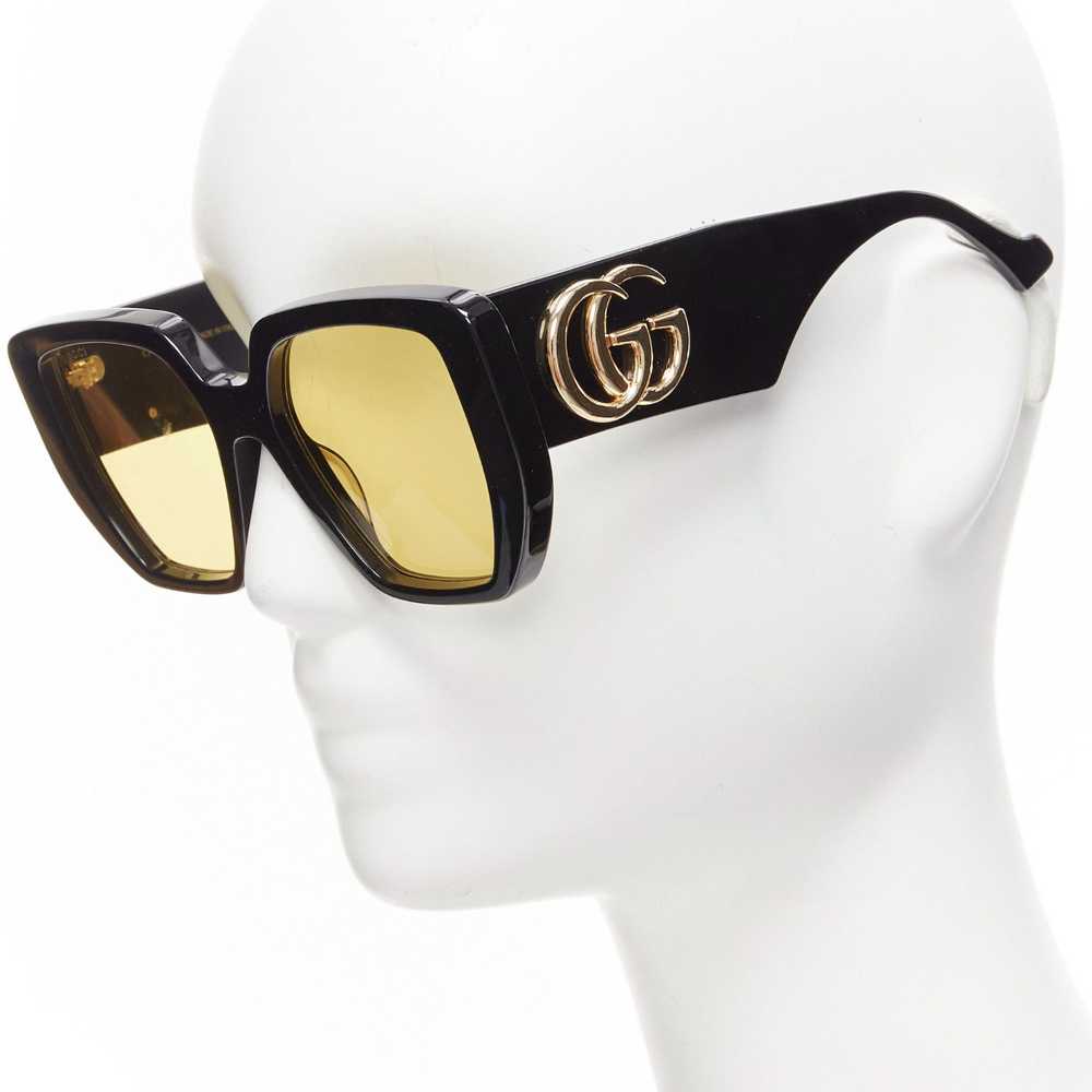 Gucci GUCCI GG0956S black gold GG logo yellow len… - image 4