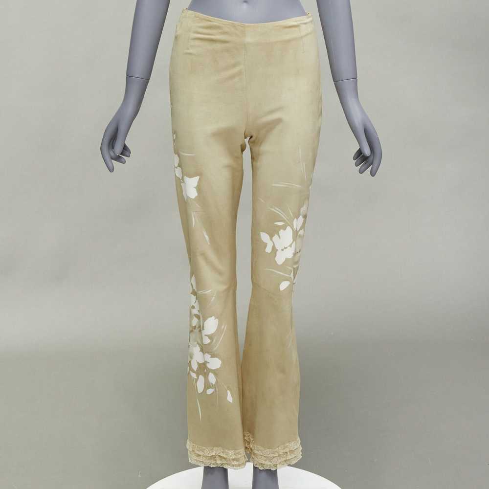 Valentino VALENTINO Vintage beige hand painted fl… - image 1