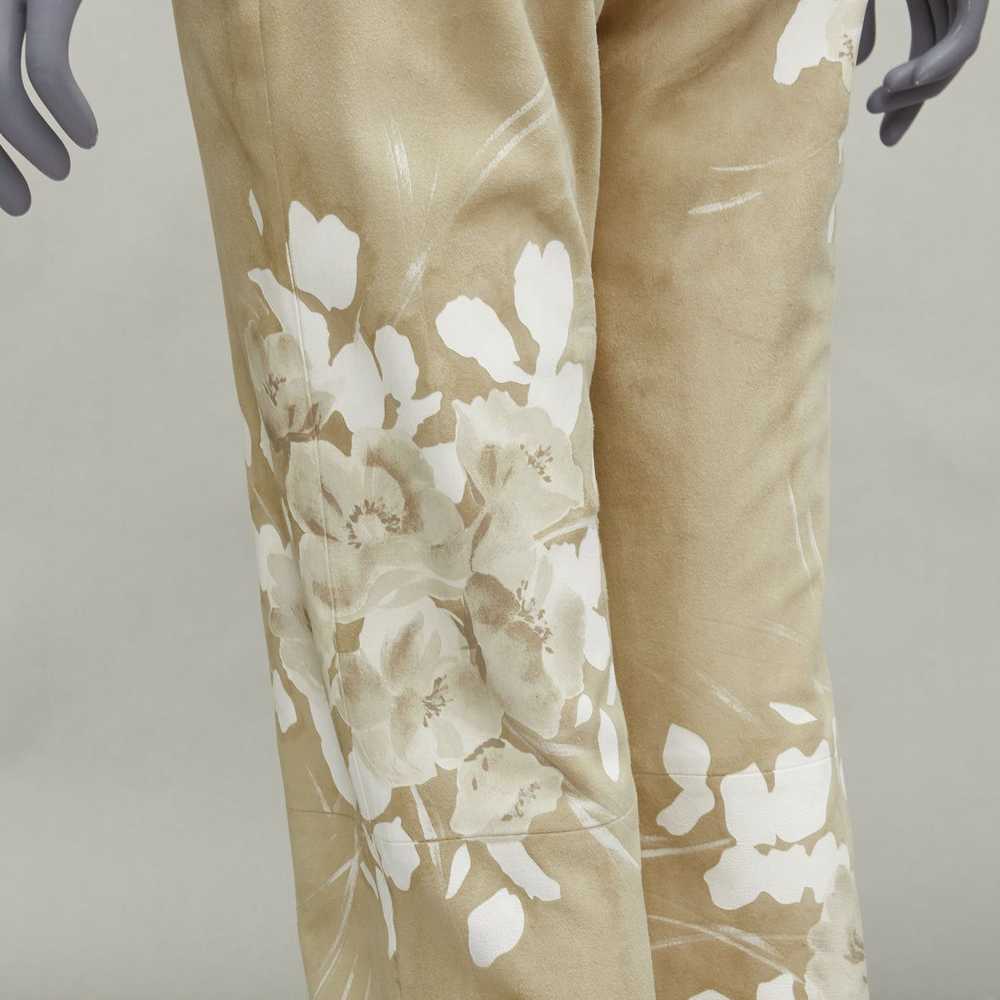 Valentino VALENTINO Vintage beige hand painted fl… - image 2