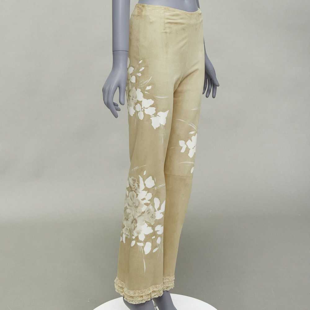 Valentino VALENTINO Vintage beige hand painted fl… - image 3