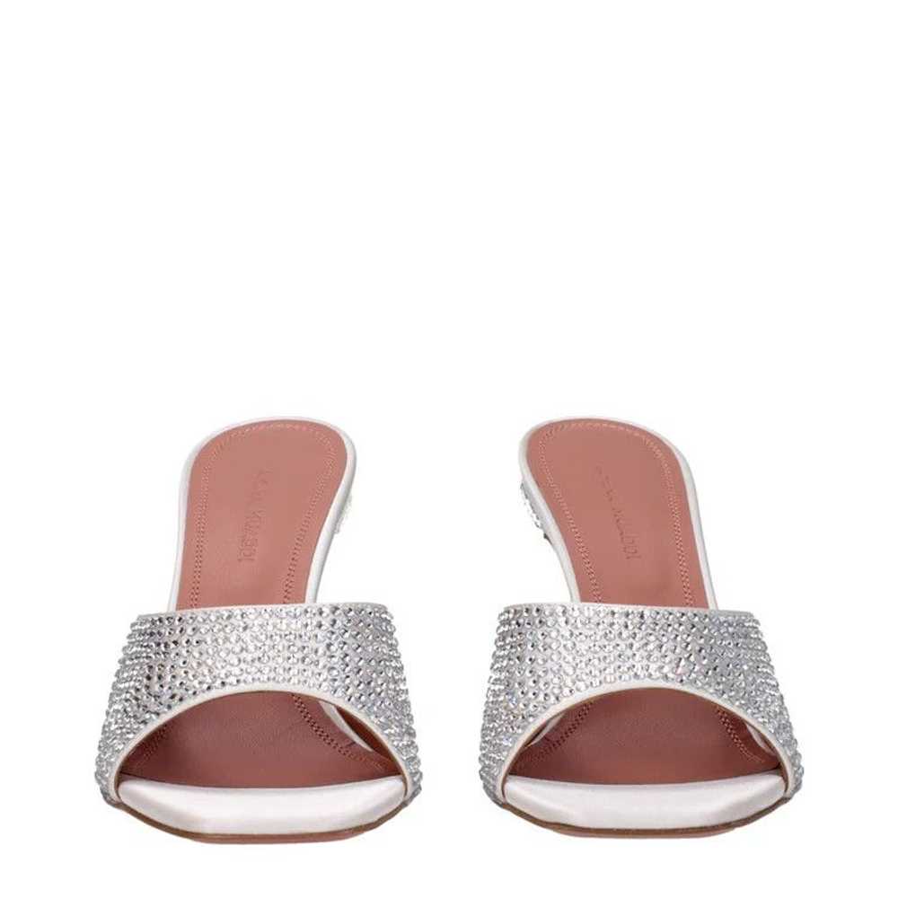 Amina Muaddi ob1o1e1024 Satin Sandals in Silver - image 3