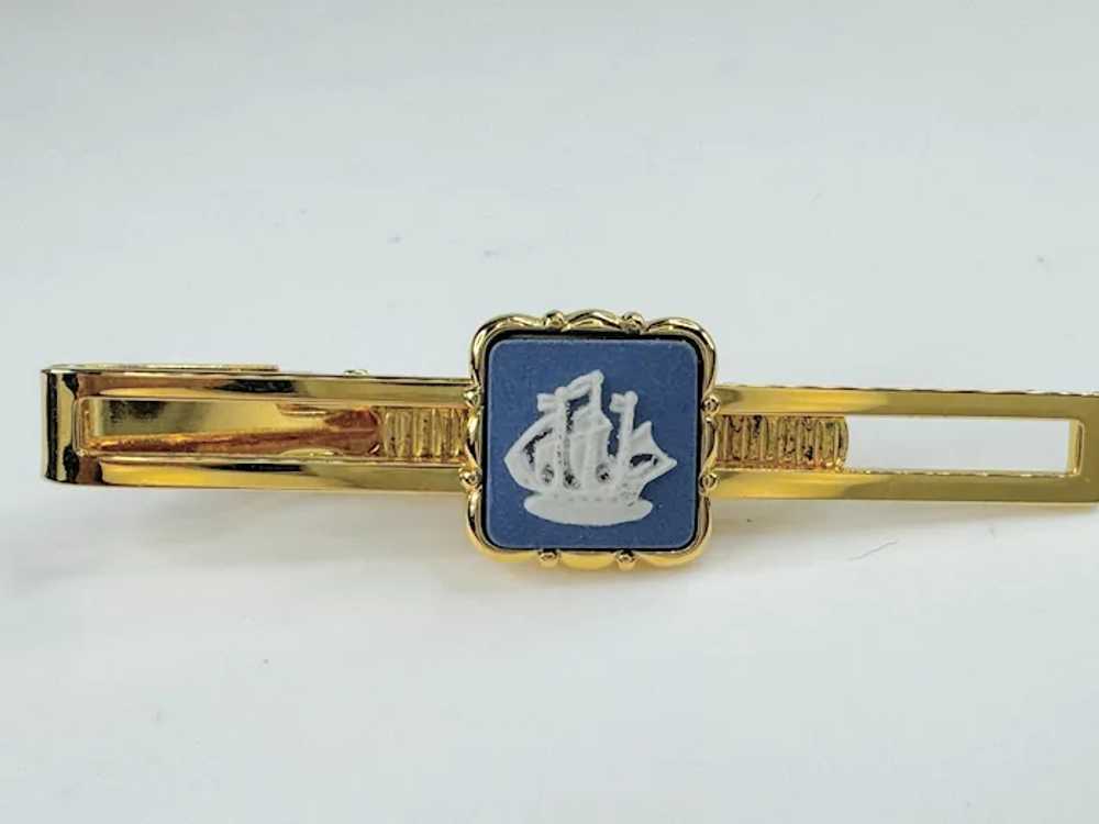 Stratton Wedgwood Jasperware  cufflink & Tie Clip… - image 7