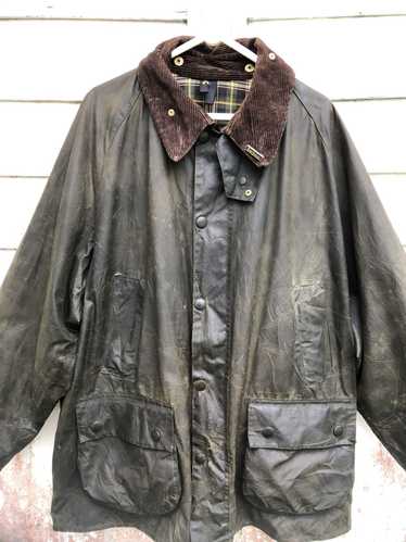 Barbour × Waxed Distressed Barbour Bedale Olive W… - image 1