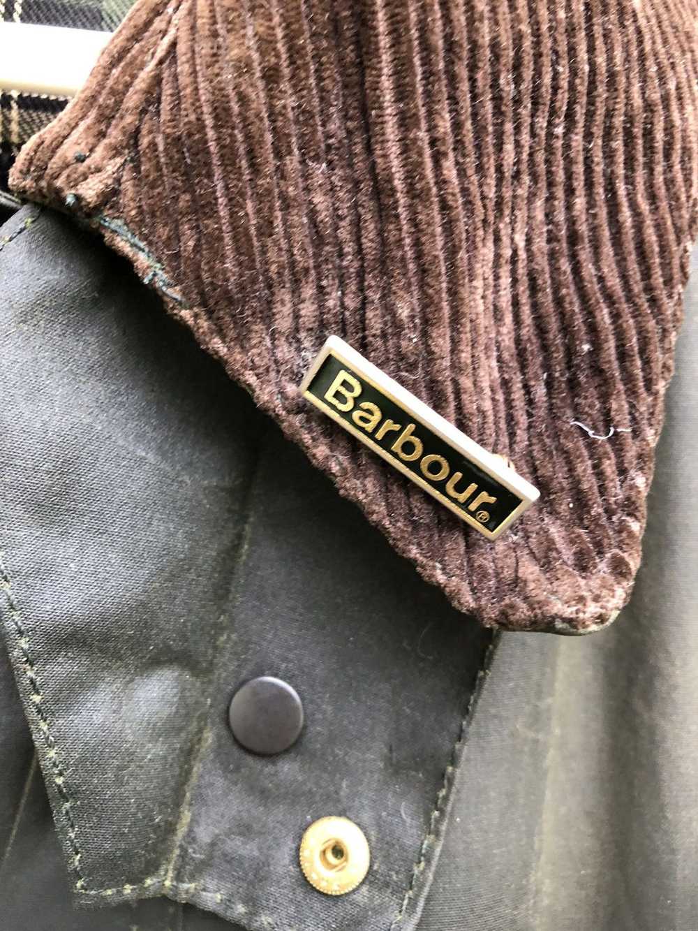 Barbour × Waxed Distressed Barbour Bedale Olive W… - image 8