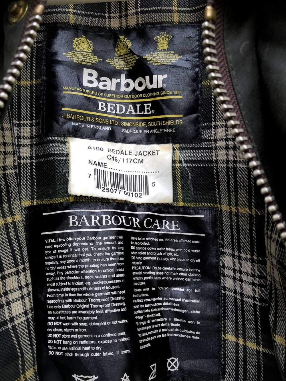 Barbour × Waxed Distressed Barbour Bedale Olive W… - image 9