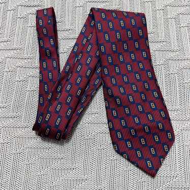 Fendi Vintage Fendi red monogram geometric silk ti