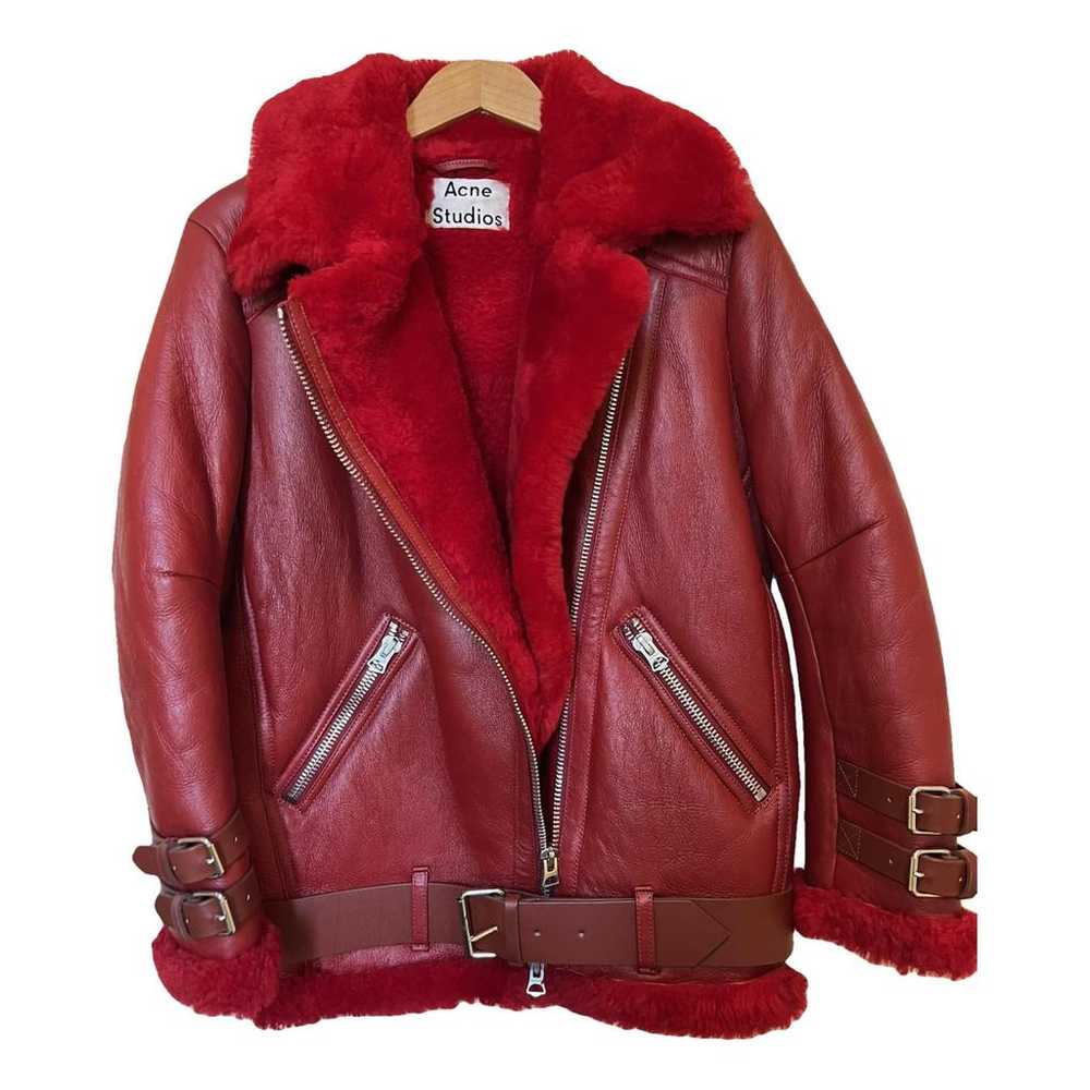 Acne Studios Velocite leather biker jacket - image 1