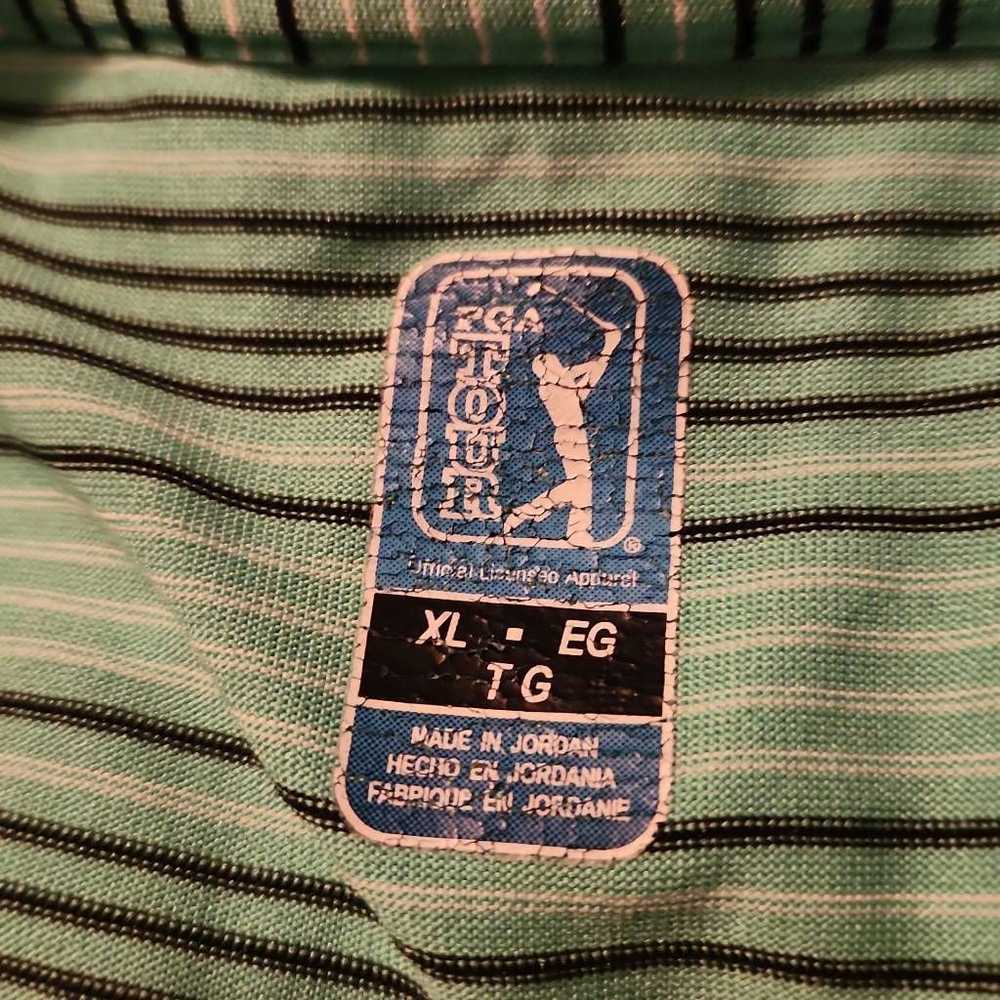 Pga Tour PGA Tour Men's Size XL Green Black Strip… - image 4