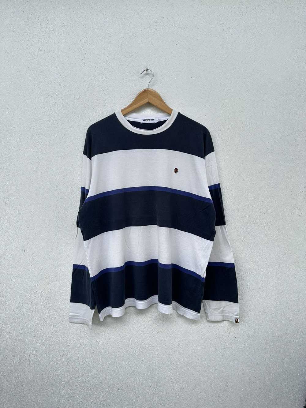 Bape × Nigo One Point Striped Long Sleeve Tee - image 1