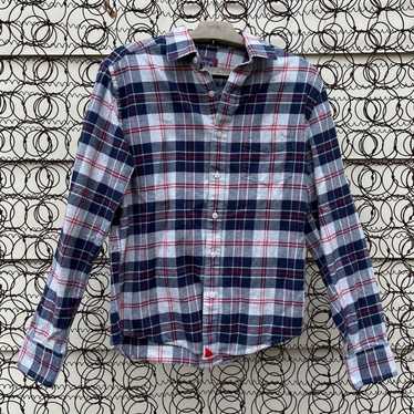 UNTUCKit Untuckit slim fit red blue plaid flannel 