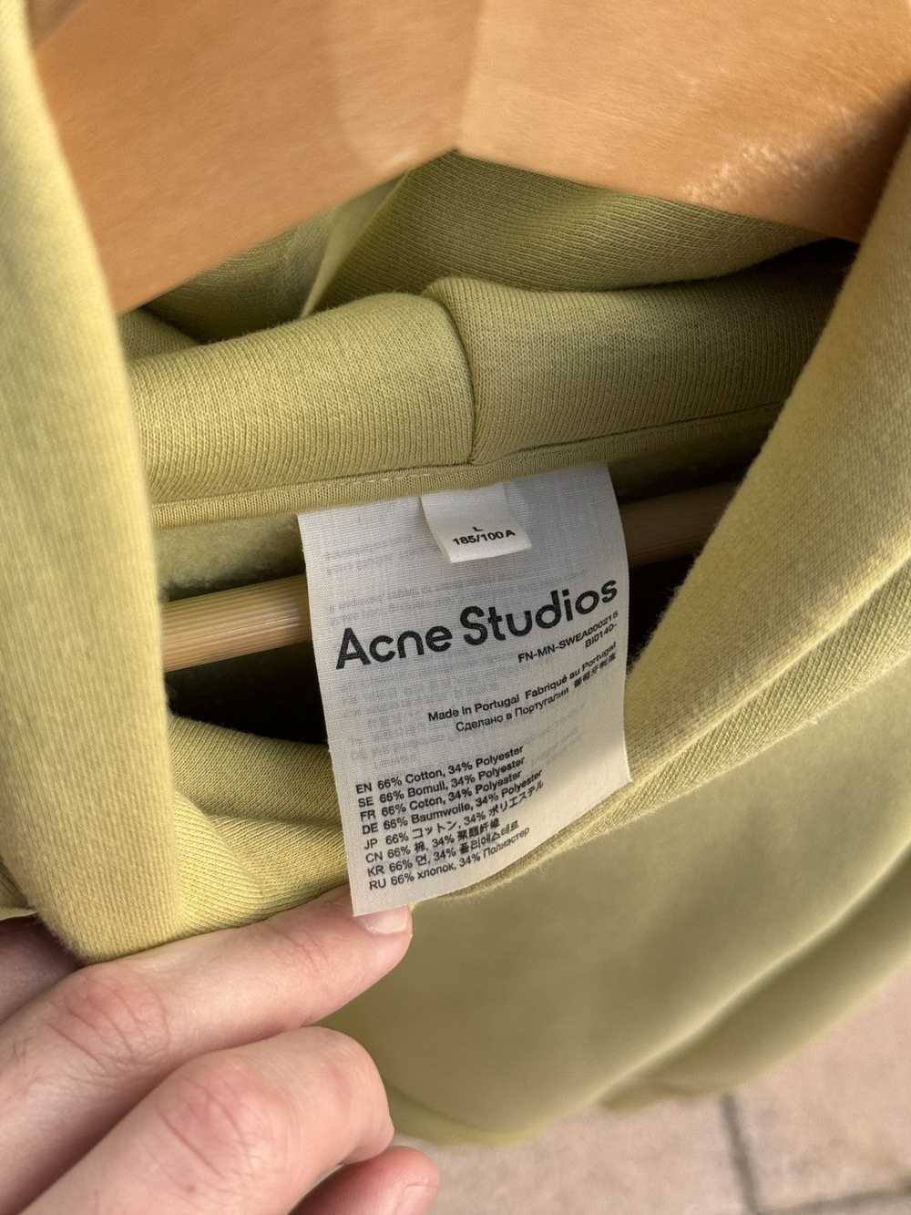 Acne Studios Acne Studios Light Green Hooded Swea… - image 7