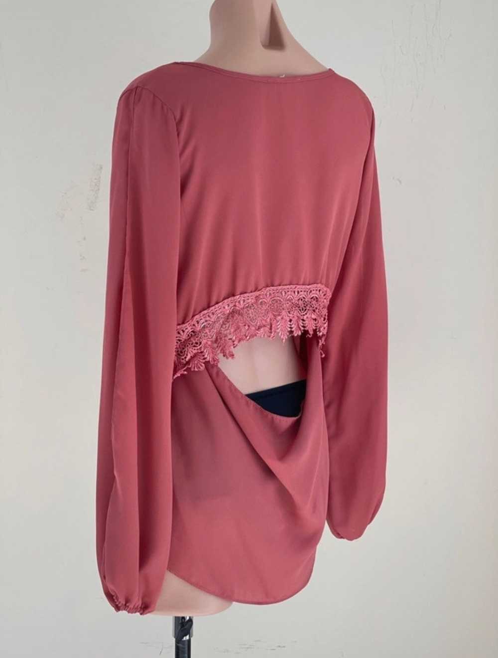 Other Cotton Candy LA Scoop Neck Blouse In Rose - image 5