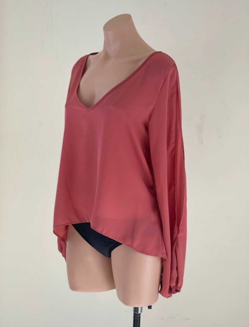 Other Cotton Candy LA Scoop Neck Blouse In Rose - image 6