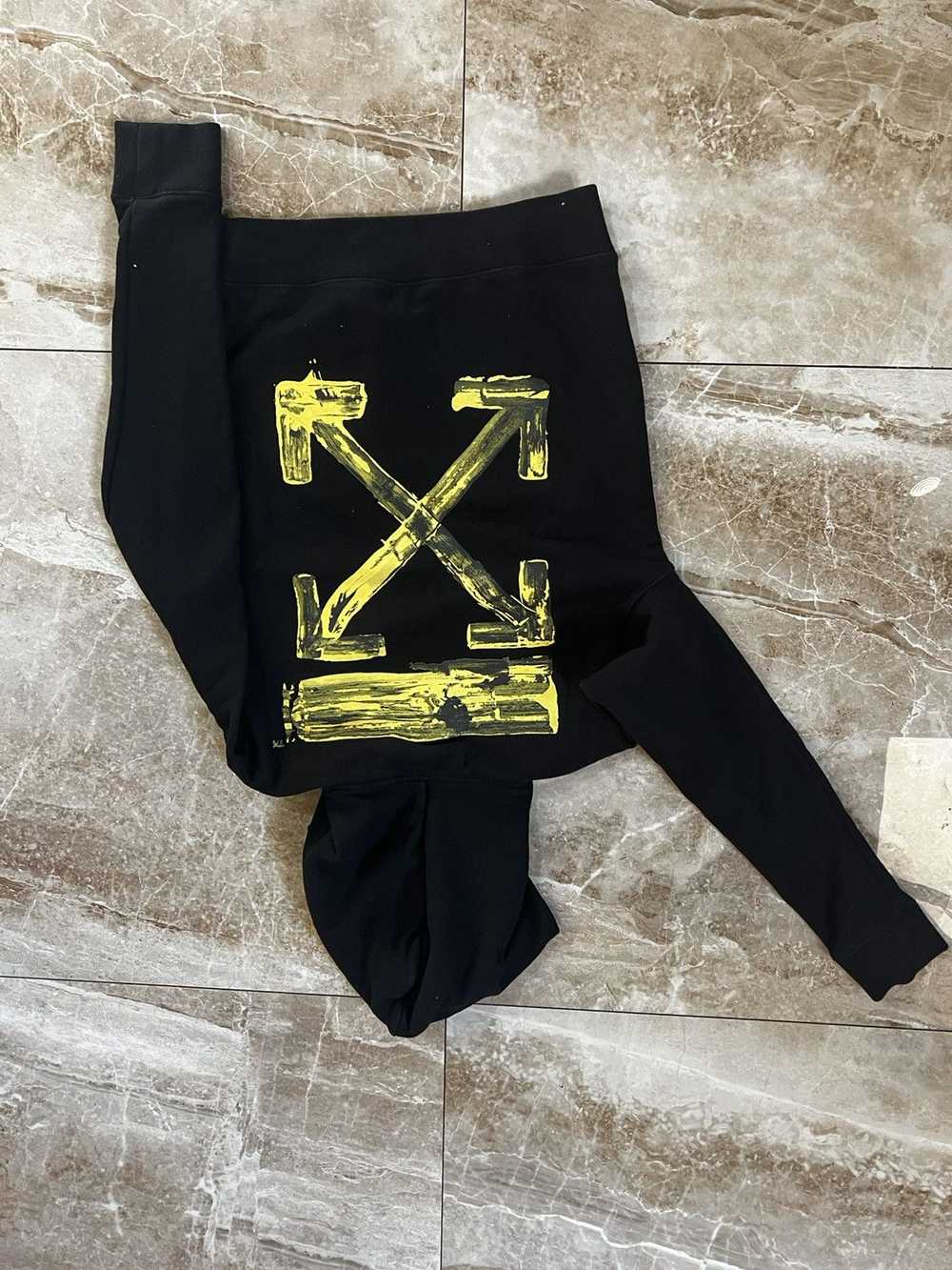 Off-White off white acrylic yellow arrow hoodie - image 2