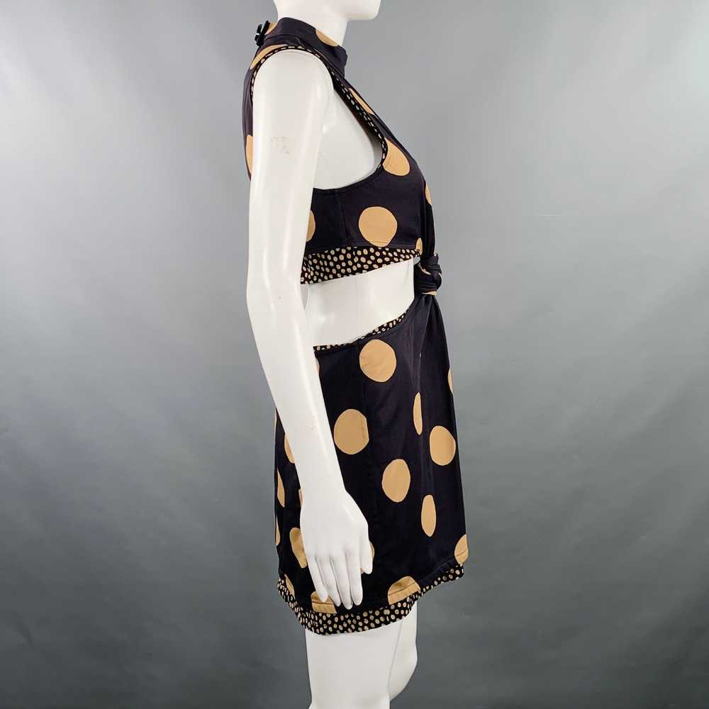 Proenza Schouler Black Tan Viscose Blend Polka Do… - image 2