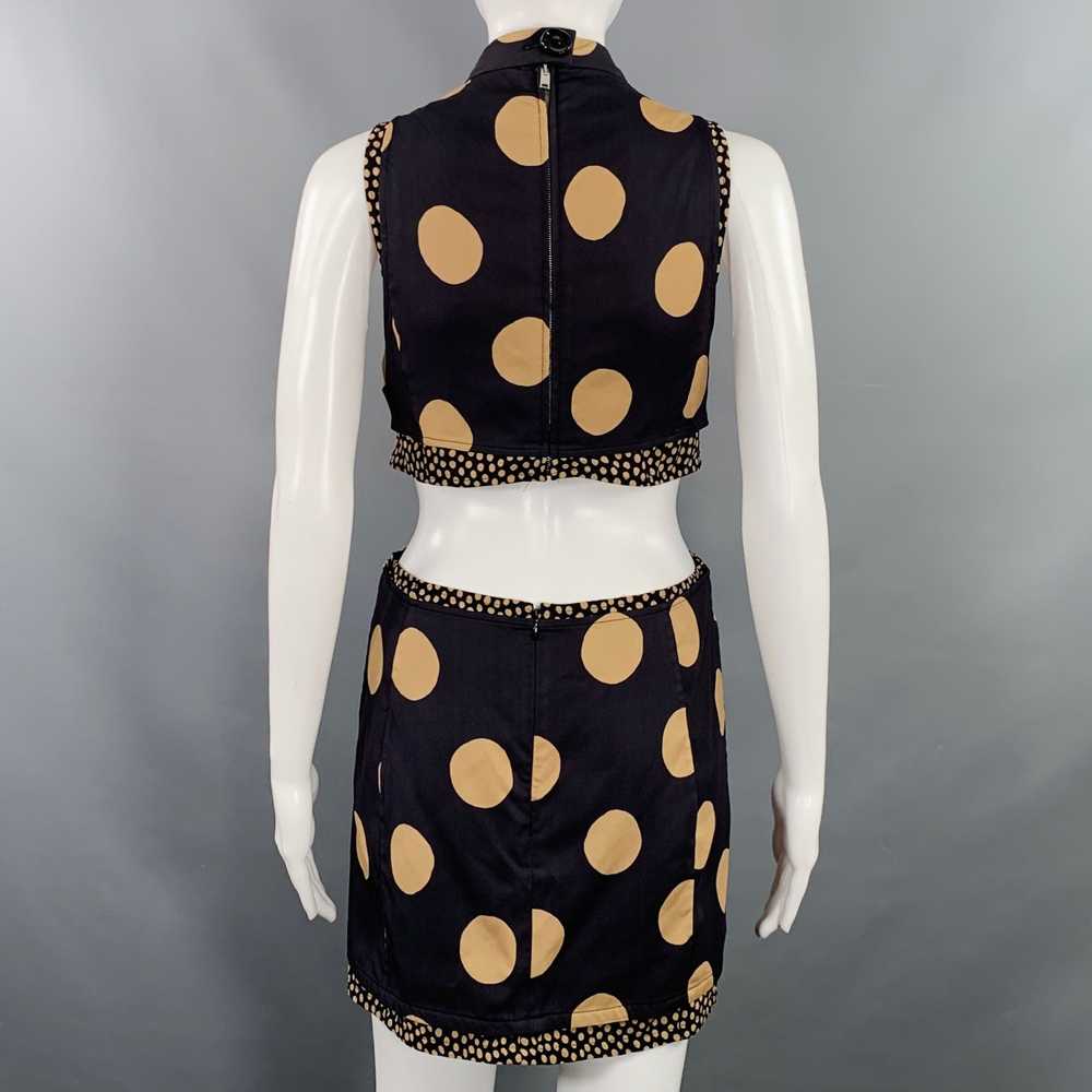 Proenza Schouler Black Tan Viscose Blend Polka Do… - image 3