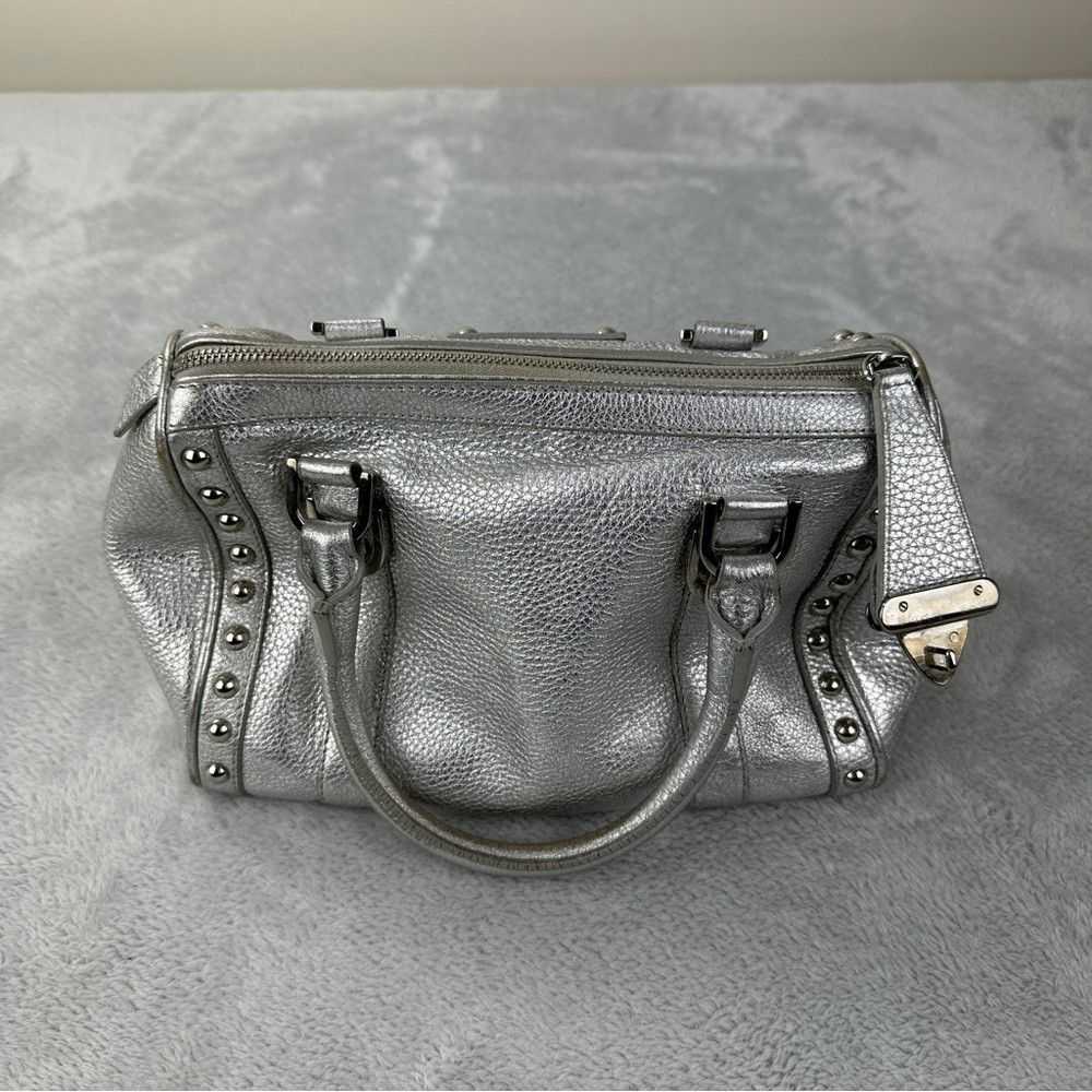 Versace Versace Vintage Metallic Silver Leather M… - image 5