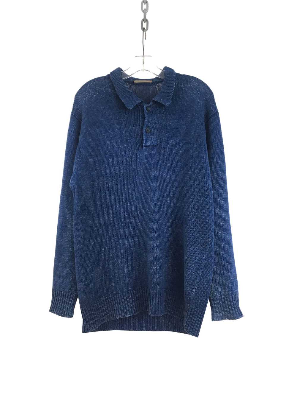 Yohji Yamamoto 90's Knit Collared Shirt - image 1