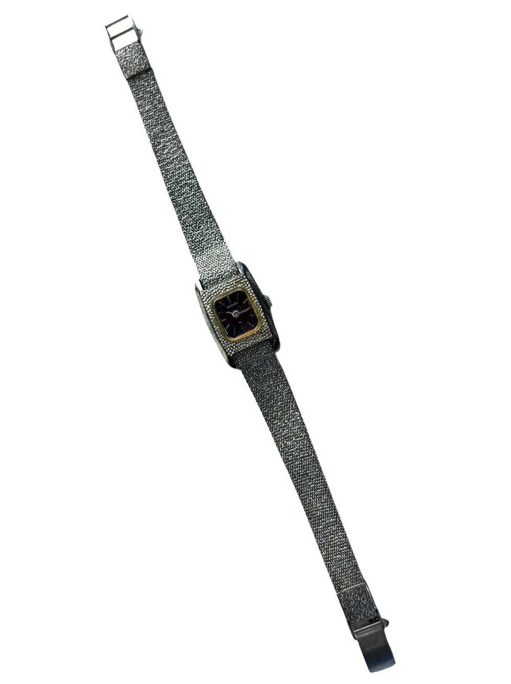 80s Plum Dial Seiko Wristwatch - image 1