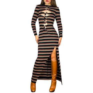 1970s Custom Cutout Knit Maxi (S/M) - image 1