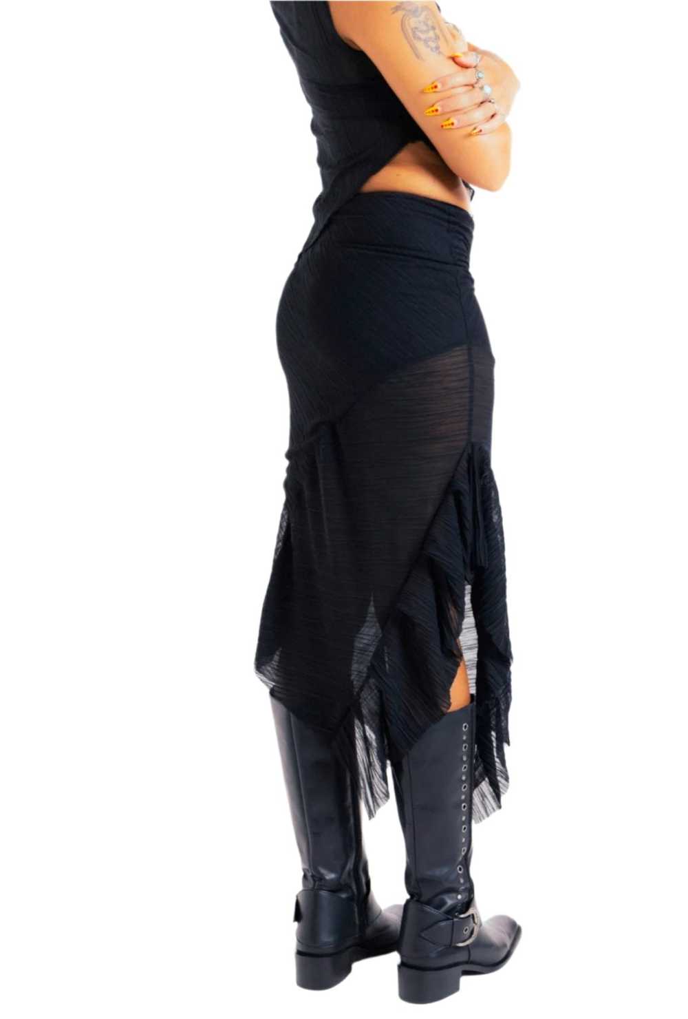 The Black Crinkle Skirt (XS-XL) - image 4