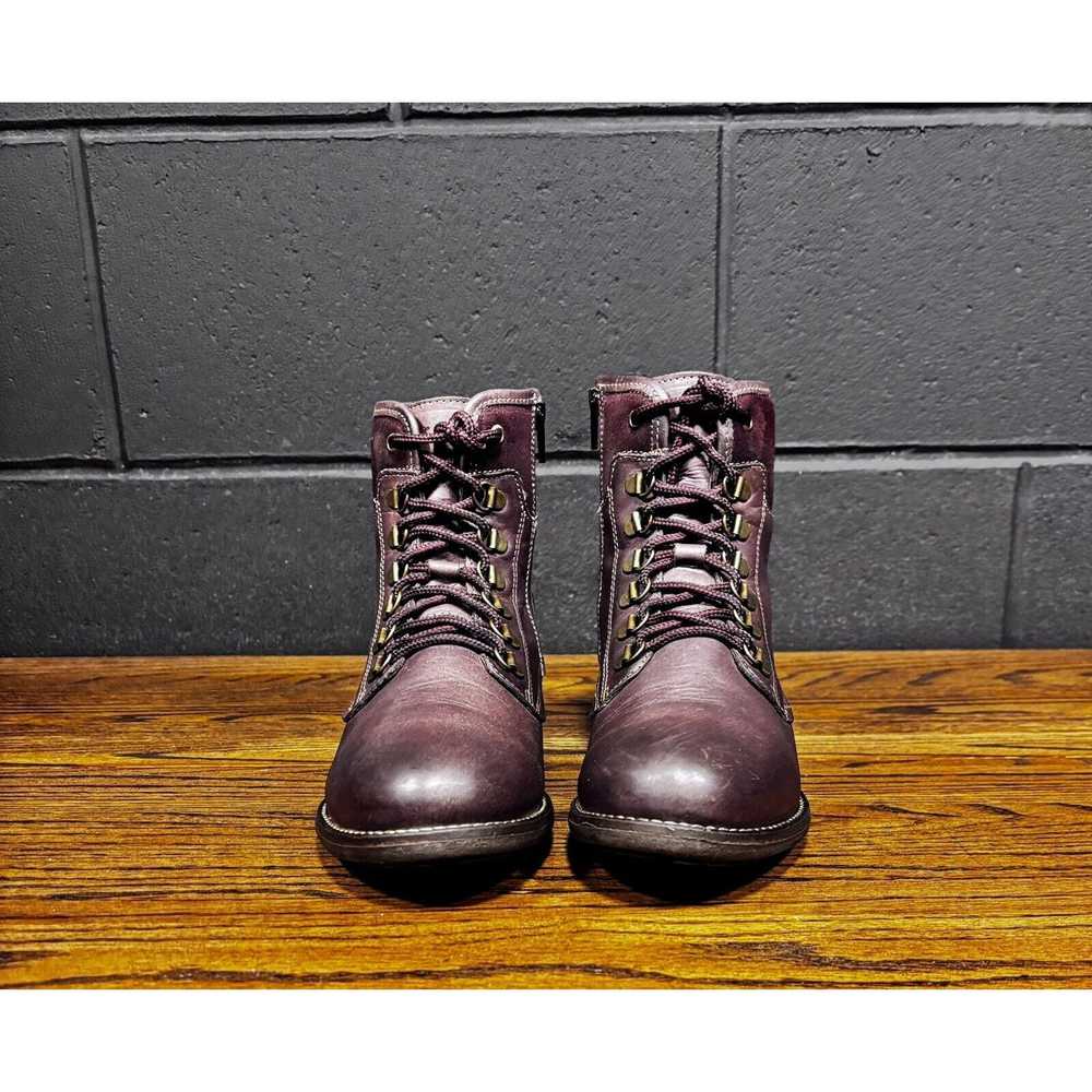 Taos TAOS Ringer Burgundy Leather Ankle Combat Bo… - image 3