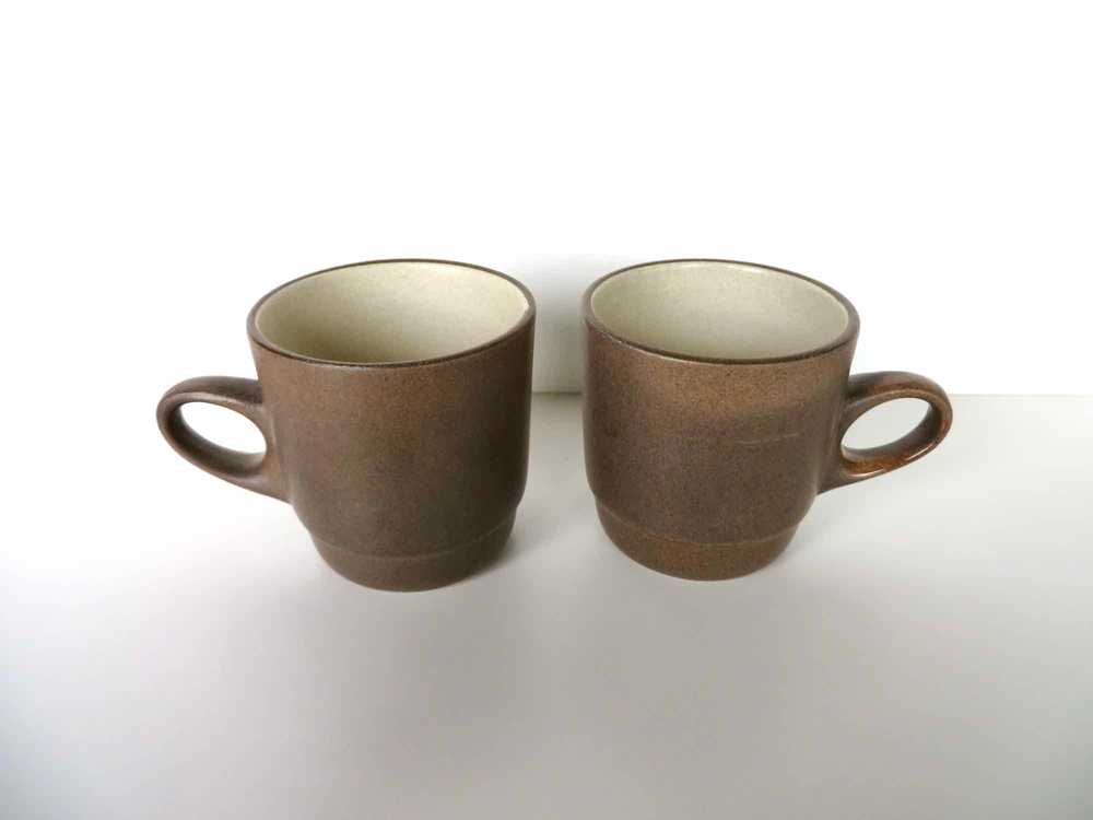 Heath Ceramics Set of 2 Vintage Stack Mugs in San… - image 2