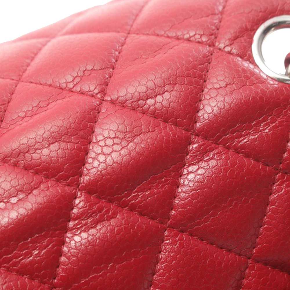 Red Chanel Mini Square Classic Caviar Single Flap… - image 9