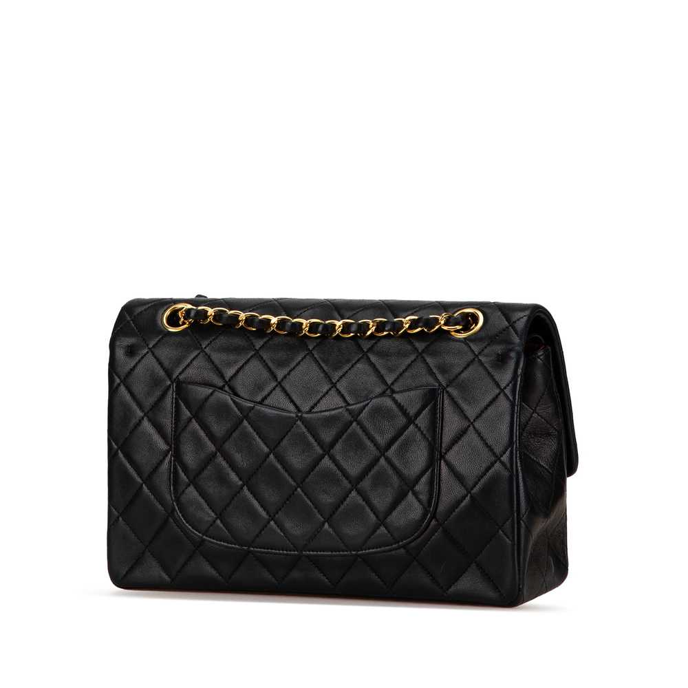 Black Chanel Medium Classic Lambskin Double Flap … - image 2